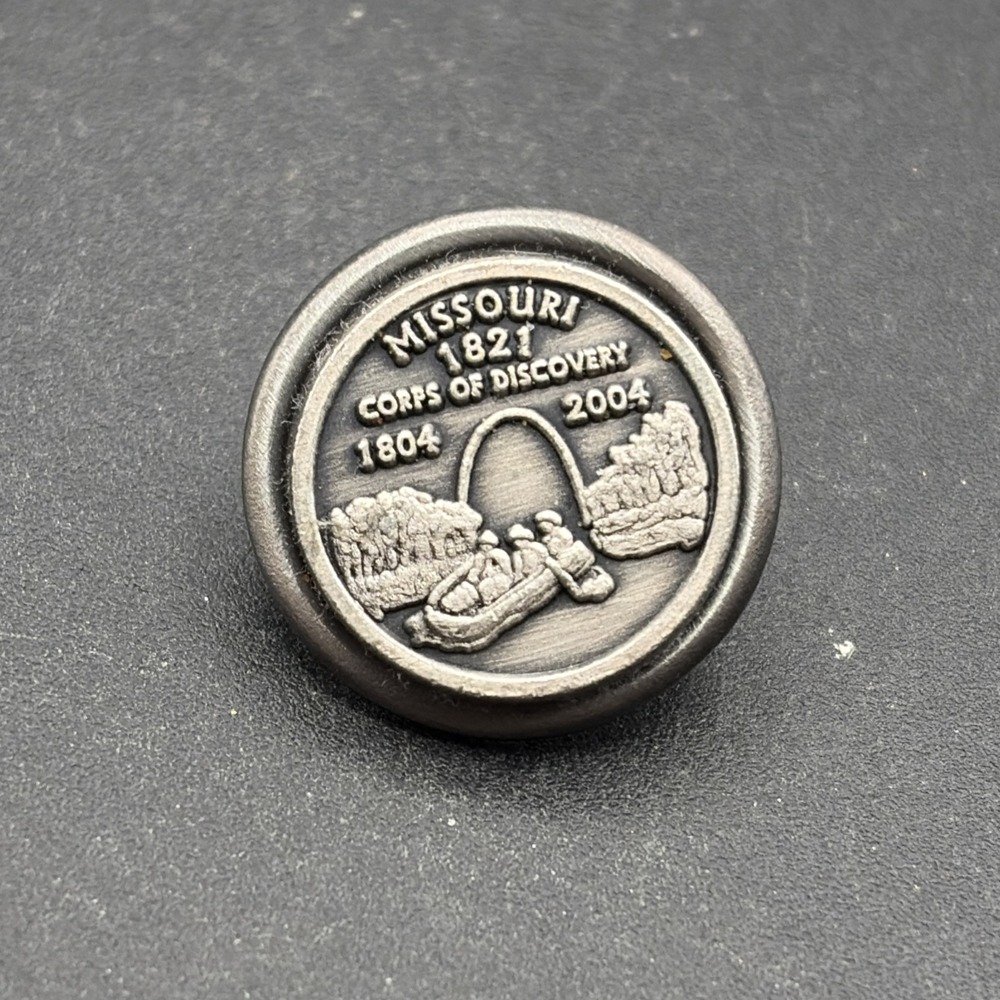 Missouri Corps Of Discovery Silver Tone Lapel Hat Pin‎